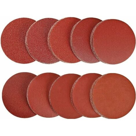 100 Pieces Ø 75mm sanding discs Sanding Disc Sanding Discs 80/100/180/240/320/400/800/1200/2000/3000 Grit Size of 75mm Ideal for Sanding/Polishing/Rusting for eccentric sander