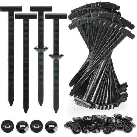 100 Pièces Attaches Câbles Universelles Autobloquantes, Attaches en Nylon Résistantes aux UV, pour Réparation Automobile et Usage Quotidien