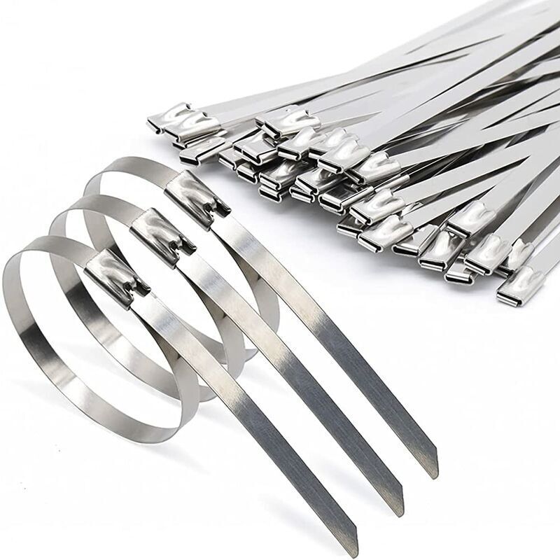 VURAHOME - 100 Pièces Attaches de câble Robustes. Collier de serrage inox en Acier Inoxydable Serre-câbles Autobloquante 4.6x300mm