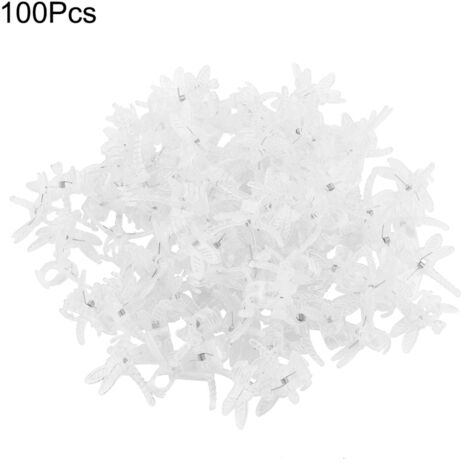100 Pièces Attaches pour Tiges de Fleurs, Supports Transparents pour Orchidées et Plantes Miniatures, Matériel de Jardinage