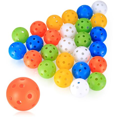 100 Pièces Balles Entraînement de Golf, Balles de Golf Entraînement Creuses à Flux Air, Balles Exercice de Golf Plastique 42 mm pour Swing Entraînement Practice Jeux de Golf Plein Air Adultes Enfants