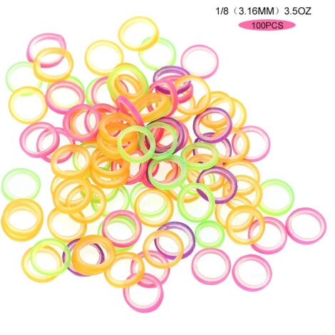 100 pièces Bande Élastique Dentaire Professionnelle pour Orthodontie Outil 1/8 (3.16mm)