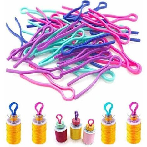 100 pieces bobbin holders, bobbin thread clips, bobbin buddies sewing machine accessories to hold bobbin thread tails under control