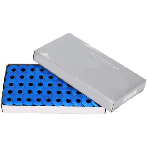 100 pièces Bobines pour Machine à Coudre en Aluminium, Pièce de Rechange Bleue