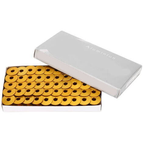 100 pièces Bobines pour Machine à Coudre en Aluminium, Pièce de Rechange Jaune