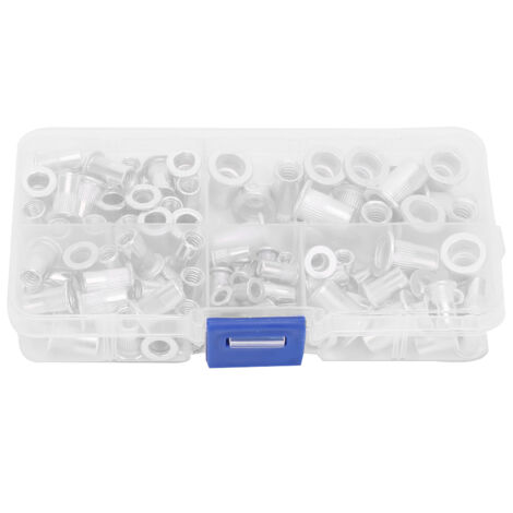 100 pièces / boîte Écrous à riveter filetés en aluminium inserts filetés M4/M5/M6 1/4‑20 pour assemblage