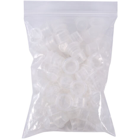 100 Pièces Bouchons à Encre pour Tatouage, Récipient Plastique Transparent Professionnel pour Microblading, Porte-Pigment (Grand Format)