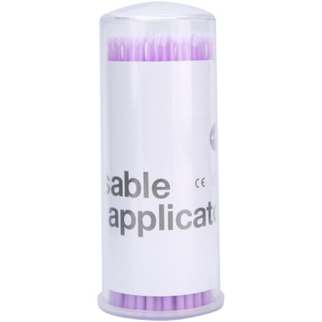 100 pièces Brosses à Dents Jetables Micro Applicateurs pour Soins Dentaires Accessoire Dentiste Violet
