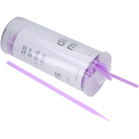 100 pièces Brosses à Dents Jetables Miniatures avec Applicateurs pour Soins Dentaires et Nettoyage Professionnel Violet
