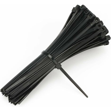 100 Pieces Cable Tie 100x3mm, Nylon Cable Tie, Adjustable Garden Cable Tie Black