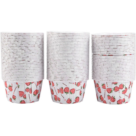 100 pièces caissettes papier mini cupcakes, moules muffins ronds pour pâtisserie maison, mariage, fête 2