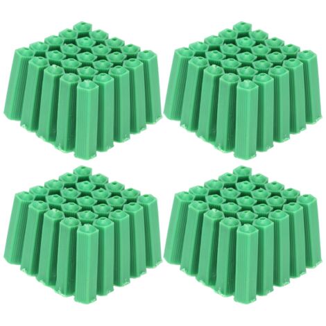 100 Pièces Cheville d'Expansion M6 en Plastique Vert pour Fixation Murale