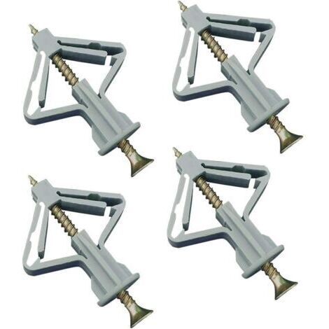 100 Pièces Chevilles pour Plaque de Plâtre, Chevilles avec Vis pour Plaques de Plâtre, Fixations Murales en Plâtre et Creuses