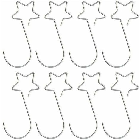 100 Pieces, Christmas Bauble Clip, Christmas Tree Hanging Hanger, S-Shaped Christmas Bauble Hooks, Bauble Hanger, Christmas Ornament Hooks, Christmas Hook. (Star Money)