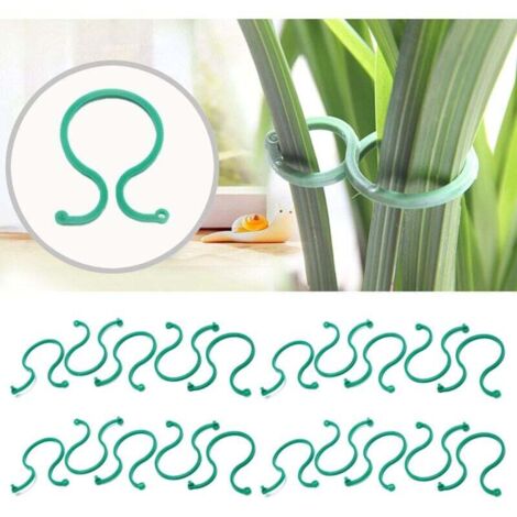 100 Pièces Clips de Jardin Support pour Plantes Clips, Réutilisables Pinces à Plantes Cernes en Plastique, Clips de Plantes Durables Twisty Plante Anneaux pour Soutenir La Plante Grimpantes