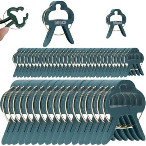 100 Pièces Clips de Support pour Plantes, Pinces à Plantes Réutilisable Attache Tomate, Planter Tomates Jardin(50 Grands et 50 Petits) -