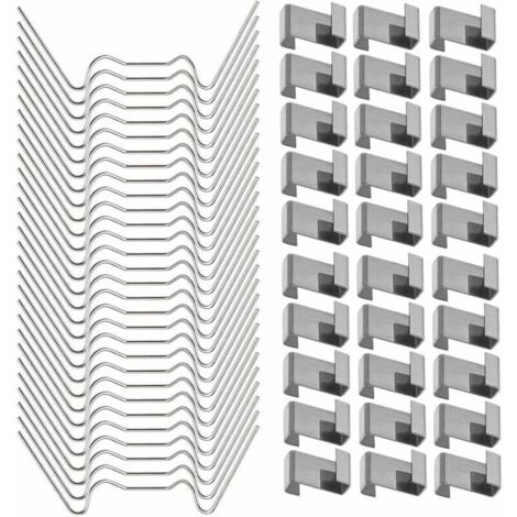 100 Pièces Clips de Vitrage de Serre en Acier Inoxydable Clip de Type Z pour Serre Résistant aux Tempêtes Clip de Vitrage de Type W en Acier Inoxydable pour Fixation de Serre