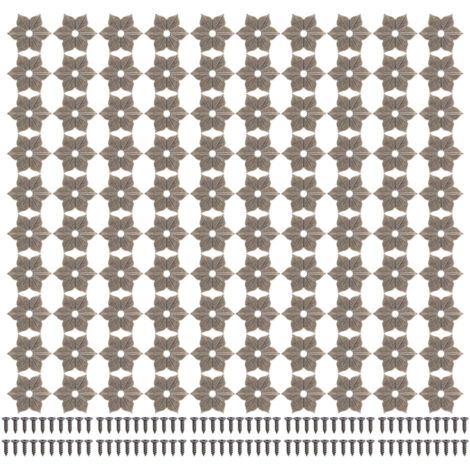 100 pièces Coins de Protection Vintage en Forme de Fleur, Couvre-Coins Décoratifs avec Vis pour Boîte en Bois, Album Photo, Scrapbook