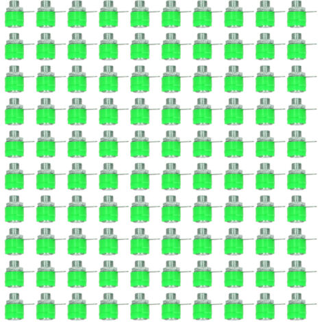 100 Pièces Connecteur Banane 4mm, Bornes à Connecteur Croisé, Douilles et Pôles de Liaison, Vert