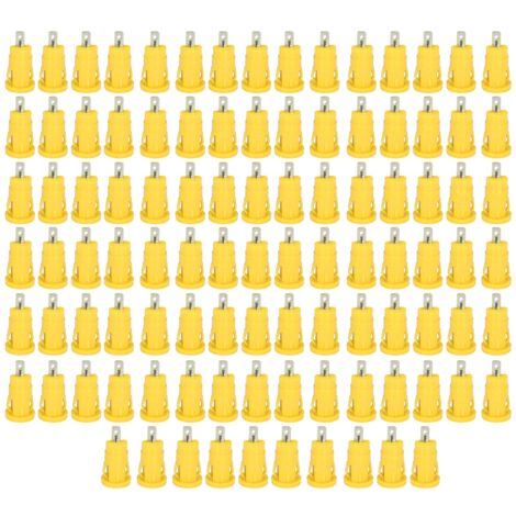 100 Pièces Connecteur Banane 4mm Sécurité Douille à Bornes Nickelé Cuivre Bloc Terminal Jaune