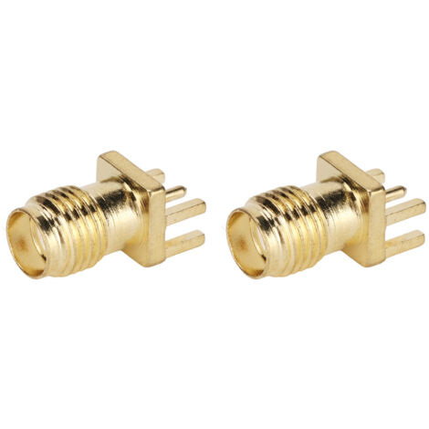 100 Pièces Connecteur SMA Femelle 4 Pins Large Bande, Socle Montage Bord SMAKE Adaptateur RF