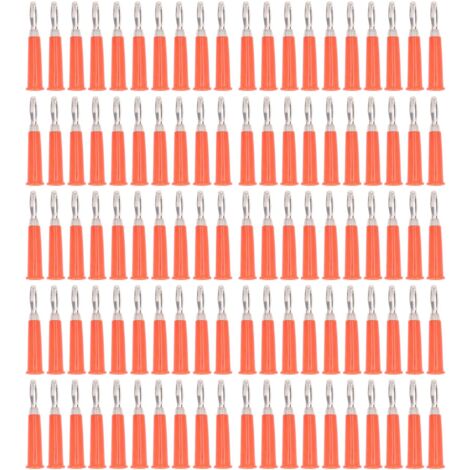 100 Pièces Connecteurs Banane 4mm Rouge Laiton Alliage Zinc ABS Soudés pour Batteries Camion