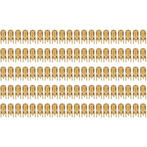 100 Pièces Connecteurs RF Femelles pour Câble Coaxial - Kit Adaptateurs pour Modules PCB