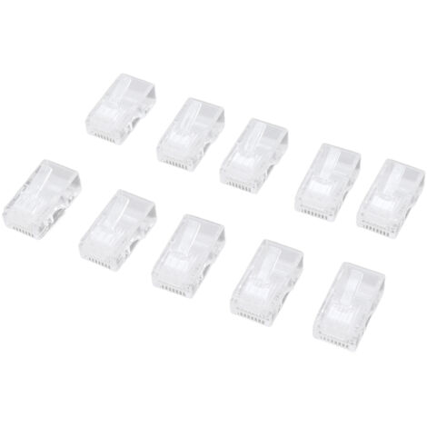 100 Pièces Connecteurs RJ45 CAT6 8P8C Non Blindés pour Câbles Réseau Ethernet, Compatibles PC Routeurs Switch