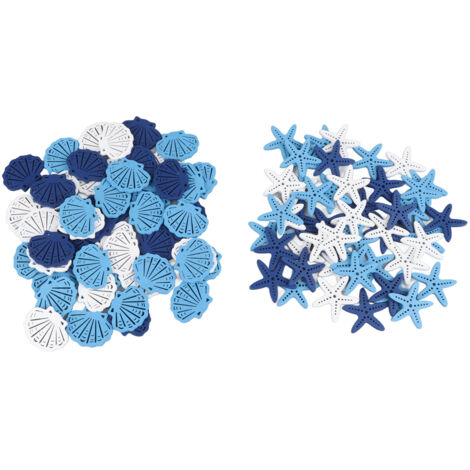 100 pièces Coquillages Étoiles de Mer Décoration Maison Créative Artisanal Bois DIY pour Fête Vacances Célébration Photographie