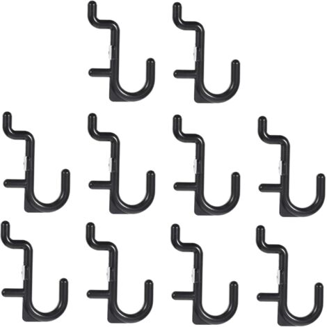 100 pièces Crochet J pour Panneau Perforé Crochet de Rangement Solide et Pratique pour Outils Étagère et Boîtes Compatible avec Établi et Garage