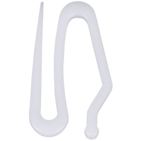 100 Pièces Crochet Rail à Rideau Glisseurs Plastique Blanc - Tringle Coulissante Forte Capacité de Charge