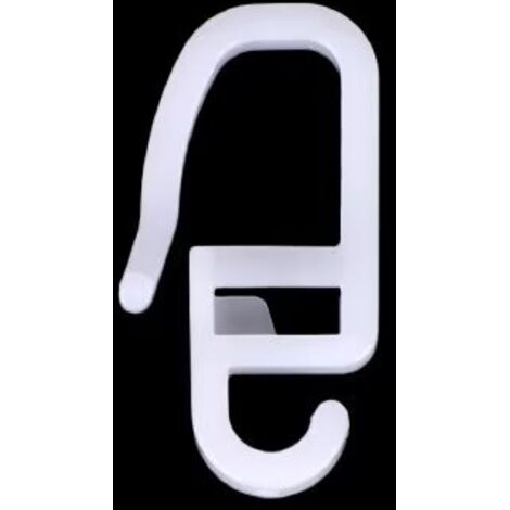 100 Pièces Crochet Rail à Rideau Glisseurs Plastique Blanc - Tringle Coulissante Forte Capacité de Charge,Encliquetage - 3