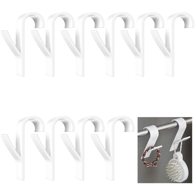 100 Pièces Crochet Serviettes Salle de Bain, Patere Radiateur Seche, Accroche Sèche-serviettes Plastique, Porte Radiateurs Multi-usages Universels,