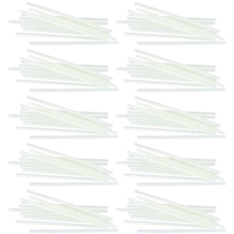 100 pièces de bâtons de colle thermofusible transparents 7x200mm pour bricolage et réparations