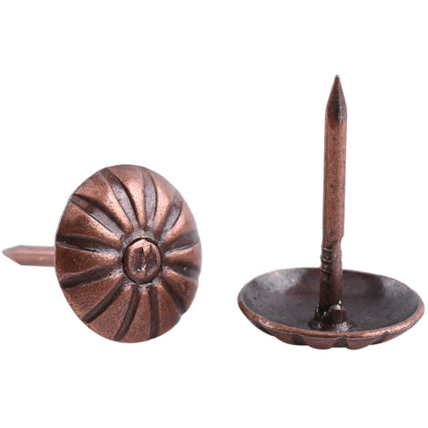 100 pièces de clous de tapisserie vintage en bronze pour meubles, canapé, décoration de porte et chaussures