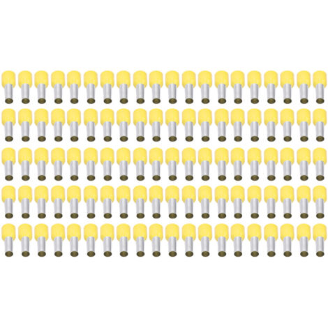100 pièces de cosses à sertir en cuivre isolées PVC, type tube rond, pour câbles 8AWG, tailles E10 à E18