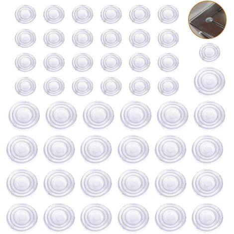 100 pièces de tapis de protection antidérapants en caoutchouc transparent pour plateau de table en verre, butoirs pour plateau de table en verre transparent, entretoises pour plateau de table en verre