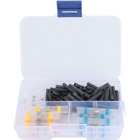 100 pièces de tubes thermorétractables avec connecteurs à souder et bagues d'étanchéité pour câbles