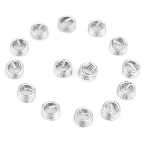 100 pièces d'inserts hélicoïdaux en fil d'acier inoxydable bobiné, filetage M6 x 1.0 x 1D