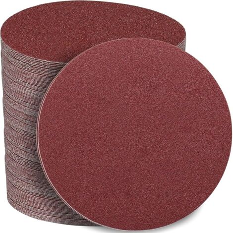 100 Pièces Disques Abrasifs 150mm Grain Mixte 40/60/80/120/150/180/220/240/320/400/600/800/1000 Papier Poncer no Trous Disque Poncage pour Ponceuse Excentrique