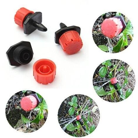 100 pièces en plastique réglable micro irrigation goutte à goutte arrosage anti-encrassement émetteur goutteur outils de jardin