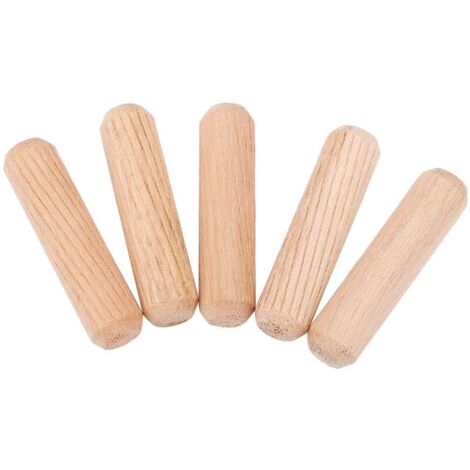 100 pièces/ensemble goupilles en bois à grain croisé bricolage épingles en bois pour meubles M10 x 40mm