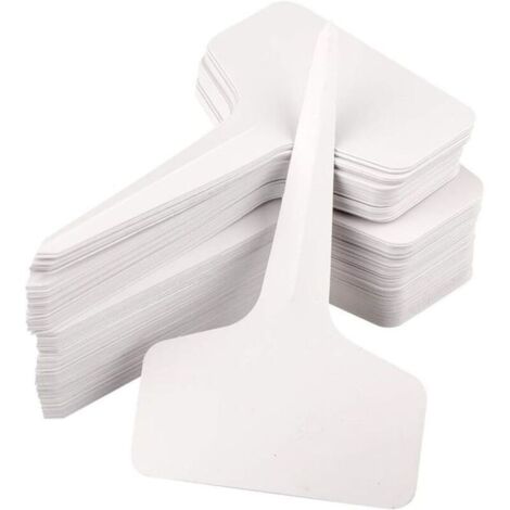 100 Pieces etiquette de plante semis etiquette jardin potager plantation étanche plastique exterieur,blanc,10x6CM