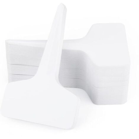 100 Pieces etiquette de plante semis etiquette jardin potager plantation étanche plastique exterieur,blanc,10x6CM