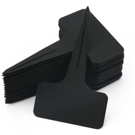 100 Pièces étiquettes Plante épais,étiquettes Plastique Jardin,étiquettes semis réutilisable,étiquette potager Exterieur Noir