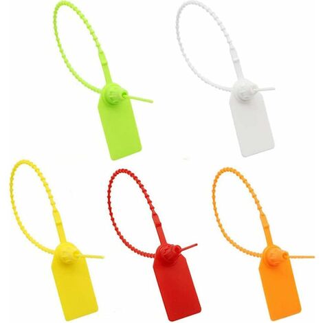 100 Pieces Etiquettes Serre-câbles en Plastique, Etiquettes Cable, Collier de Serrage Plastique, Câble Zip Liens étiquettes pour Vêtements Chaussures Sacs Logistique Transport