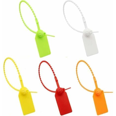 100 Pieces Etiquettes Serre-câbles en Plastique, Etiquettes Cable, Collier de Serrage Plastique, Câble Zip Liens étiquettes pour Vêtements Chaussures Sacs Logistique Transport