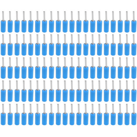100 Pièces Fiche Banane Mâle Nickelée Broche Laiton Droite pour Panneau à Ressort Interne J.10001 2mm Bleu