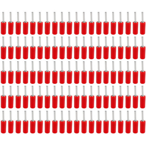 100 Pièces Fiche Banane Mâle Nickelée Broche Laiton Droite pour Panneau à Ressort Interne J.10001 2mm Rouge