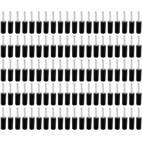 100 Pièces Fiches Banane Mâle Nickelées à Broche Laiton Droites pour Panneau à Ressort Interne J.10001 2mm Noir
